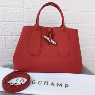 กระเป๋า Longchamp Roseau สีแดง ถอดสายได้ พร้อมส่ง