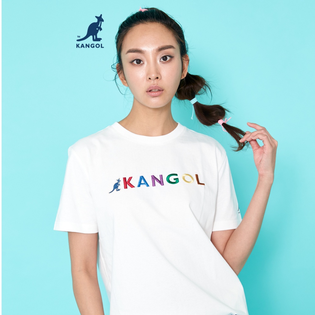 kangol-t-shirt-เสื้อยืดปักลายอักษร-kangol-สีขาว-เทา-ดำ-ครีม-ผู้หญิง-unisex-60211012