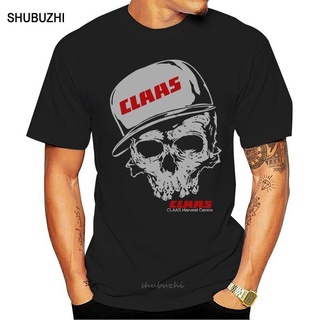 เสื้อผู้ชายเท่ - ผ้าฝ้ายเสื้อยืด Claas กะโหลกศีรษะรถแทรกเตอร์ตลกคนสหรัฐเพื่อให้เย็น M - 3XL ผู้ชายแ