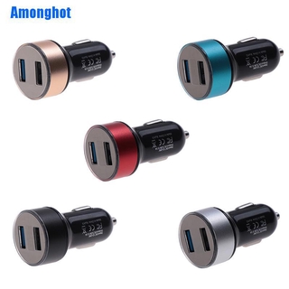 Amonghot โวลต์มิเตอร์ Led จอ Lcd 3 1 A Dual Usb Port ที่ชาร์จในรถยนต์ 12v -