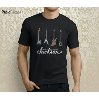 ใหม่ เสื้อยืดคอกลม ผ้าฝ้าย พิมพ์ลาย Jackson Guitar สีดํา สําหรับผู้ชาย ไซซ์ S - 3Xl ส่งฟรี