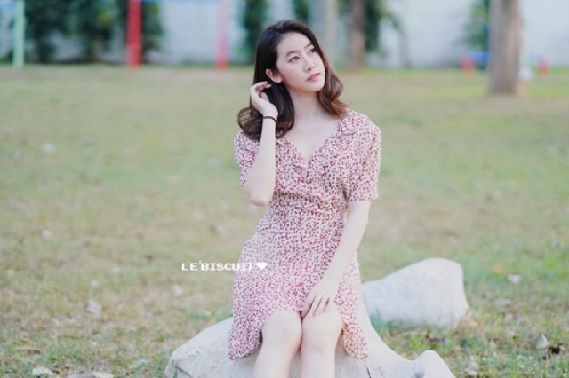 ชุดมินิเดรสลายดอกกุหลาบจิ๋ว