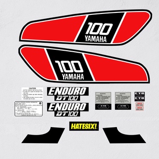 สติกเกอร์รูปลอก สไตล์วินเทจ สําหรับ Yamaha Xt 500 Enduro Hatesix model Dt 100 L
