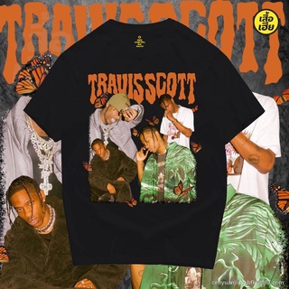 เสื้อยืด travis scott   ผ้า COTTON 100 %สีสด เนื้อผ้าดี ตรงปกสวยแน่นอนจ้า SML