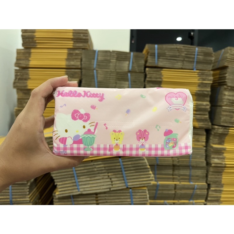 กระดาษเช็ดหน้า-sanrio-ลายใหม่ล่าสุด-1-ห่อ-คละลาย