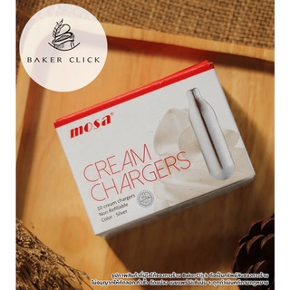 สินค้า แก๊ส MOSA Cream Chargers แก๊สวิปปิ้งครีม 1กล่อง บรรจุ 10 หลอด