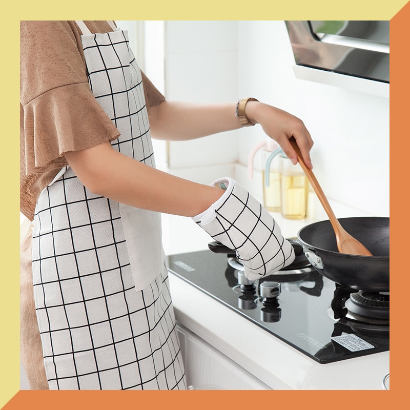 ถุงมือกันความร้อน-ถุงมือทำอาหาร-ถุงมือกันร้อน-ถุงมือไมโครเวฟ-ถุงมือเตาอบ-ผลิตจากผ้าฝ้ายและผ้าลินิ