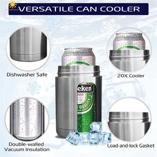 Beer cooler with bottle opener Stainless steel bottle Travel beer Mug Double Wall Outdoor ice tumbler Drink Water Coffee Cup beer cold storage tank 12oz