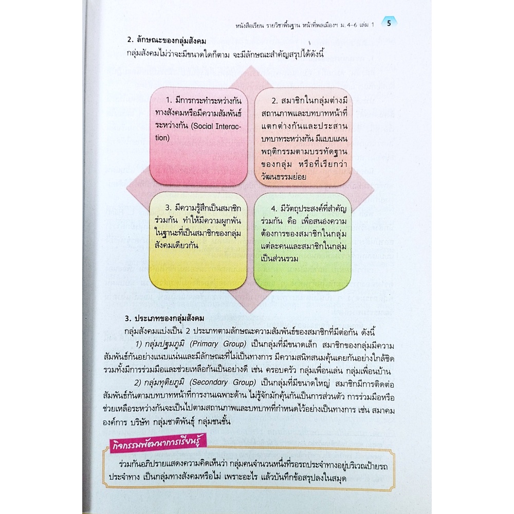 หนังสือเรียนหน้าที่พลเมือง-วัฒนธรรมและการดำเนินชีวิตในสังคมม-4-6เล่ม1-9789741858927-วัฒนาพานิช-วพ