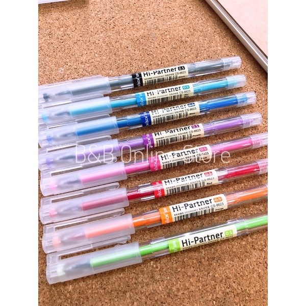 ปากกาเจล-8-สี-chosch-hi-partner-no-cs-8623-0-5mm-หลากสี-หลายสี