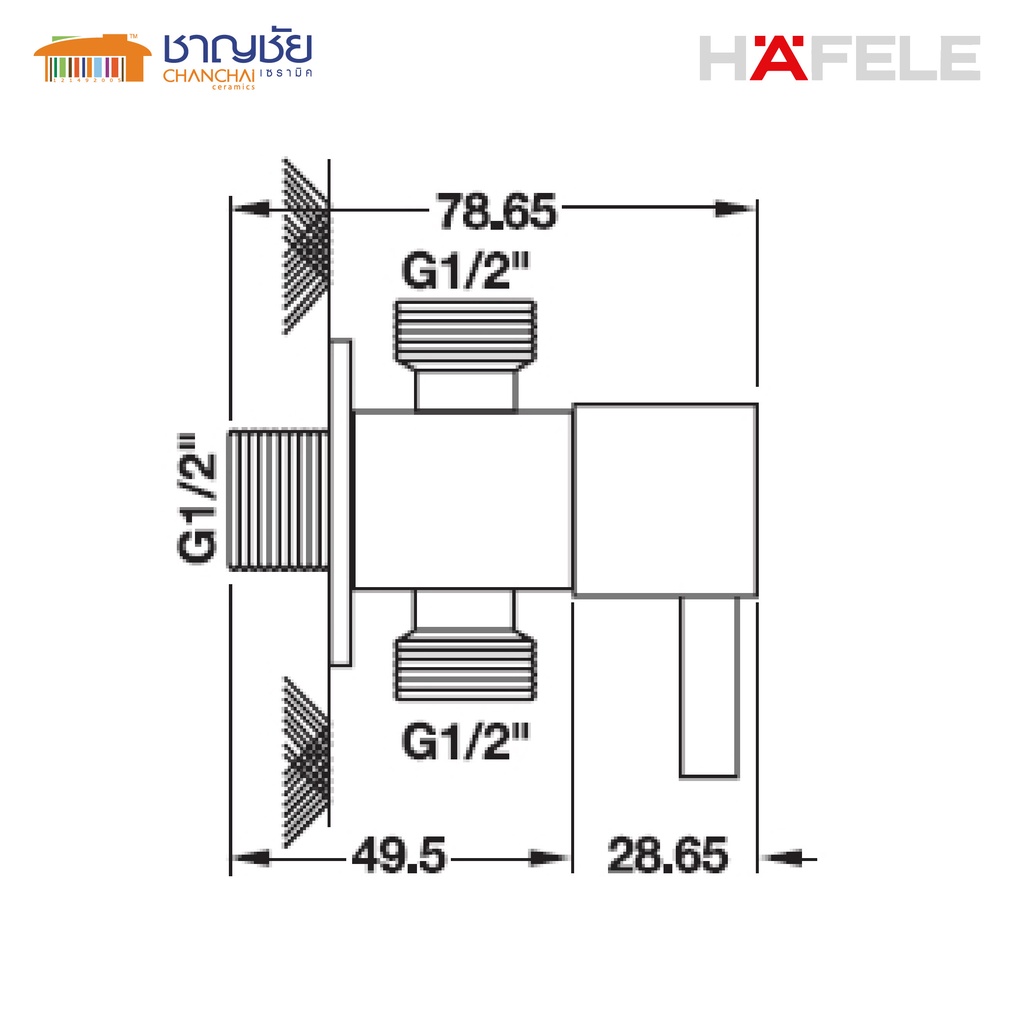 hafele-ต็อปวาล์ว-3-ทาง-hafele-495-61-251