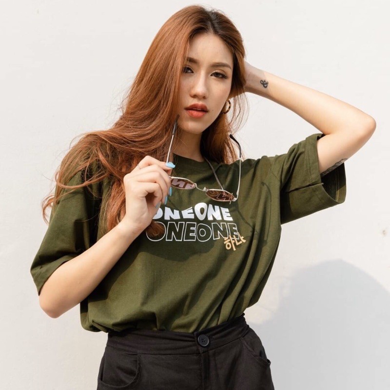 97x-olive-green-oneone-oversize-เสื้อโอเวอร์ไซส์-เสื้อสีเขียว