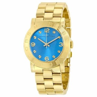 Marc by Marc Jacobs Amy Blue Dial Gold-tone Ladies Watch MBM3303