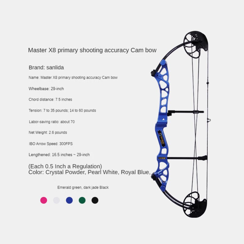 ธนูคอมโพสิต-การยิงธนู-sanlida-master-x8-youth-composite-pulley-bow-and-arrow-competition-archery-bow-set