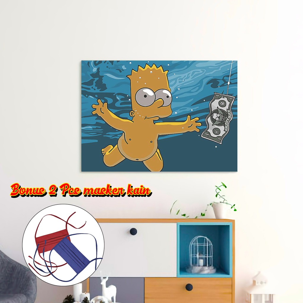 Hiasan DINDING WALL DECOR / WALL DECORATION / THE SIMPSON NIRVANA ...