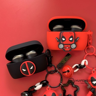 Jabra Elite 4 Active Case ห่วงคล้องห่วงการ์ตูน Jabra Elite 3 เคสซิลิโคนนิ่ม E2 พวงกุญแจการ์ตูน Deadpool อุปกรณ์เสริม Jabra Elite 75T 85T 65 เคสคลุมหูฟัง Jabra Elite 7 Pro Active Cover