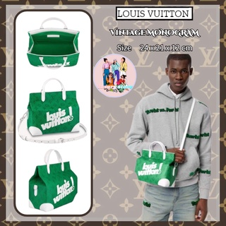 หลุยส์วิตตอง   Louis Vuitton/กระเป๋าถือ MONOGRAM วินเทจ/กระเป๋าสะพายข้าง/หูหิ้วคู่/ใหม่! ของแท้100%