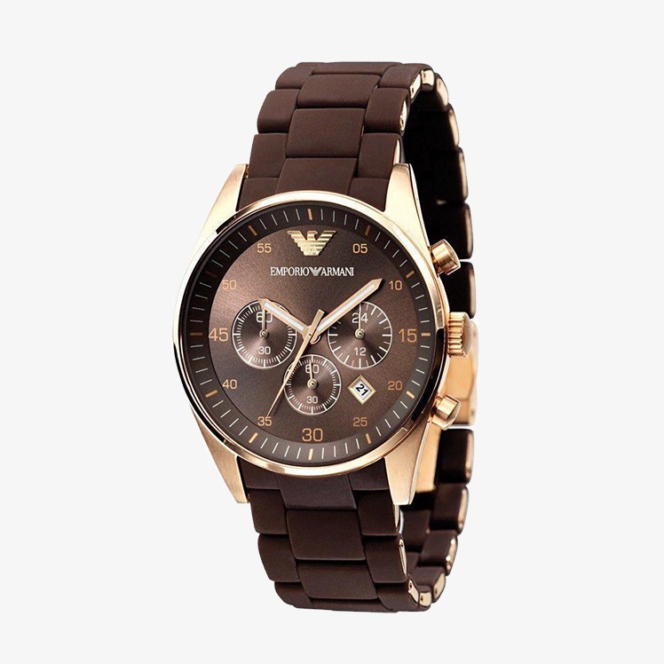 ภาพหน้าปกสินค้าEMPORIO ARMANI นาฬิกาข้อมือผู้ชาย รุ่น AR5890 Sportivo Chronograph Brown Dial - Deep Brown จากร้าน ralunar บน Shopee