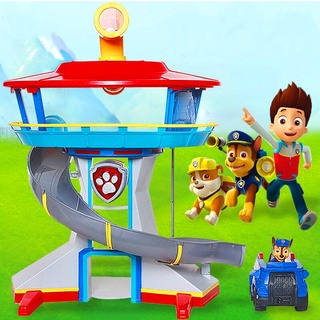 Paw Patrol Tower ของเล่น สุนัข ลูกสุนัข สัตว์เลี้ยง ชุดของขวัญ ของเล่นทีมสุนัข รถดับเพลิงของเล่นคันใหญ่ รถดับเพลิง