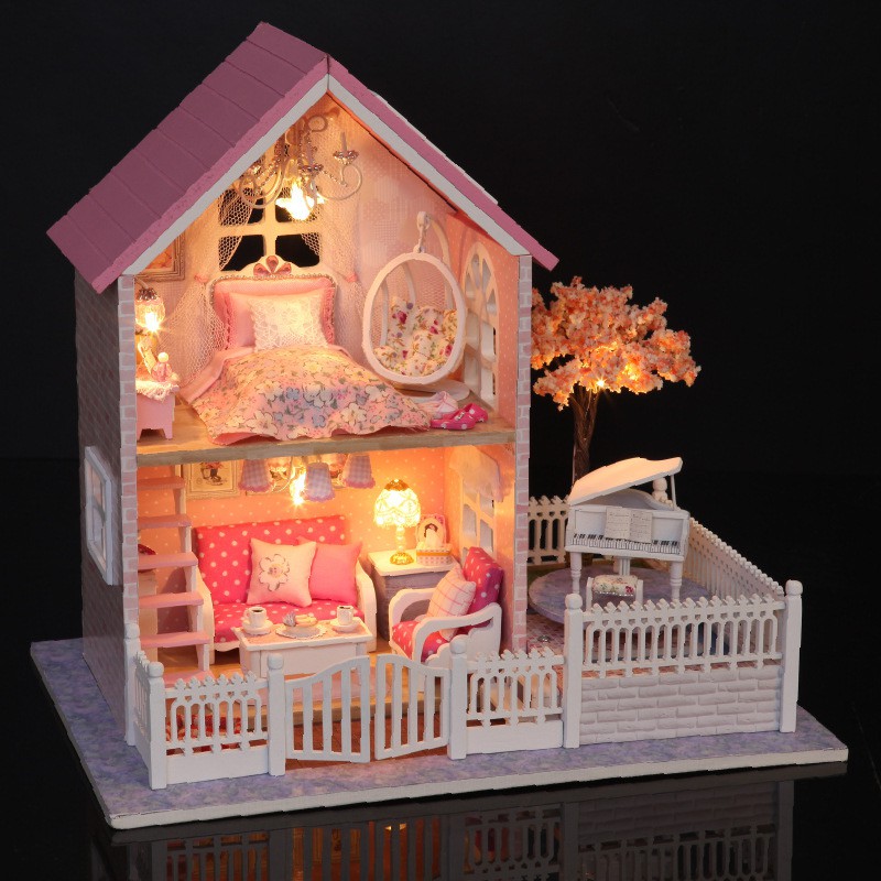 cutehome-บ้านตุ๊กตา-บ้านdiy-บ้านจำลอง-m-001-ห้องจำลอง-diy-house-ของใช้จิ๋ว-บ้านประกอบ-พลาสติกของจิ๋วชุดdiy