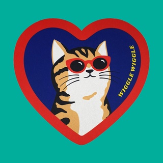 สินค้า Wiggle Wiggle Heart Mouse Pad - Cat แผ่นรองเม้าส์