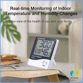 Comfy แบบดิจิตอล  LCD แบบดิจิตอล เครื่องวัดอุณหภูมิและความชื้น Digital Temperature Meter