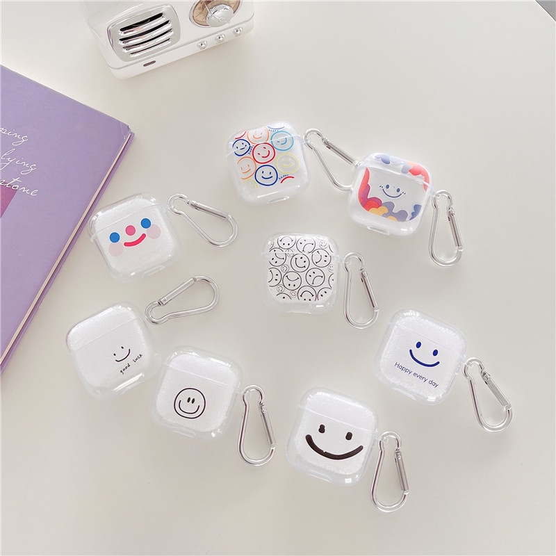 จัดส่งรวดเร็ว-เคสหูฟัง-แบบใส-ลายหน้ายิ้มน่ารัก-สําหรับ-remax-tws-10