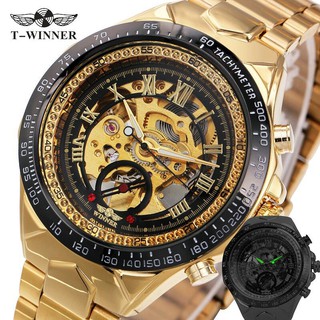 สินค้า WINNER นาฬิกา นาฬิกาข้อมือชายแบรนด์หรูคลาสสิกนาฬิกาด้านบนเหล็กอัตโนมัติ Men Mechanical Watch