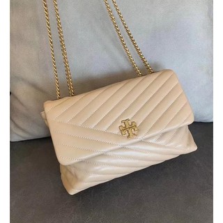 Tory burch female simplicity kira chevron quilted sling-chain crossbody shoulder bag twist-lock satchel bag