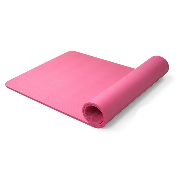 ส่งฟรี-เสื่อโยคะ-yoga-mat-หนาพิเศษ-10-mm-สีชมพูเข้ม