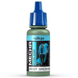 Vallejo MECHA COLOR 69.027 Green Blue สีสูตรน้ำ ไม่มีกลิ่น ใช้งานง่าย ใช้พู่กัน หรือ AirBruhs ได้ทั้งหมดเนื้อสีเนียน.