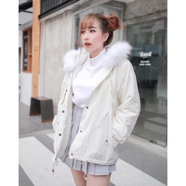 snow-coat-เสื้อกันหนาวบุขนด้านใน-รุ่นนี้ขายดีที่สุด