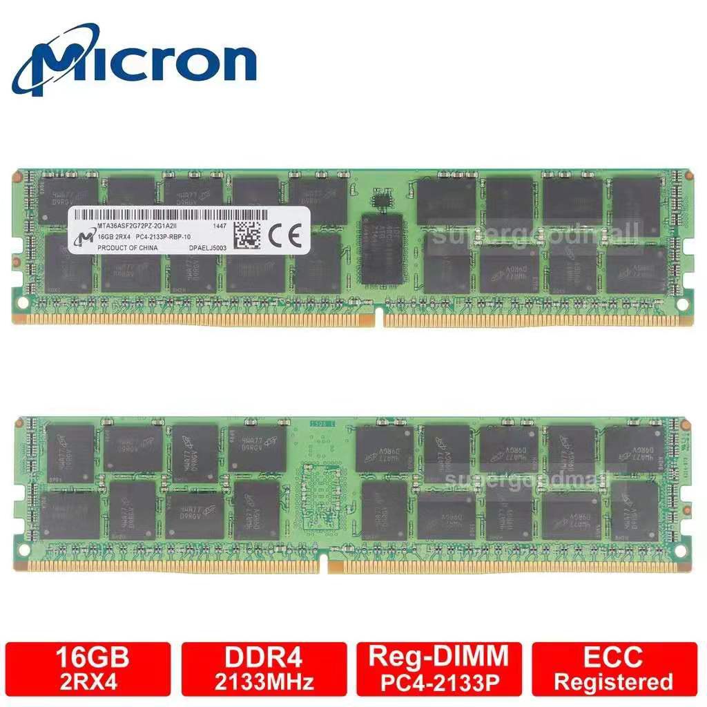 Micron 32GB (1x32GB) DDR4-2133 PC4-17000 ECC Registrata RDIMM, Server RAM MTA36ASF2G72PZ-2G1