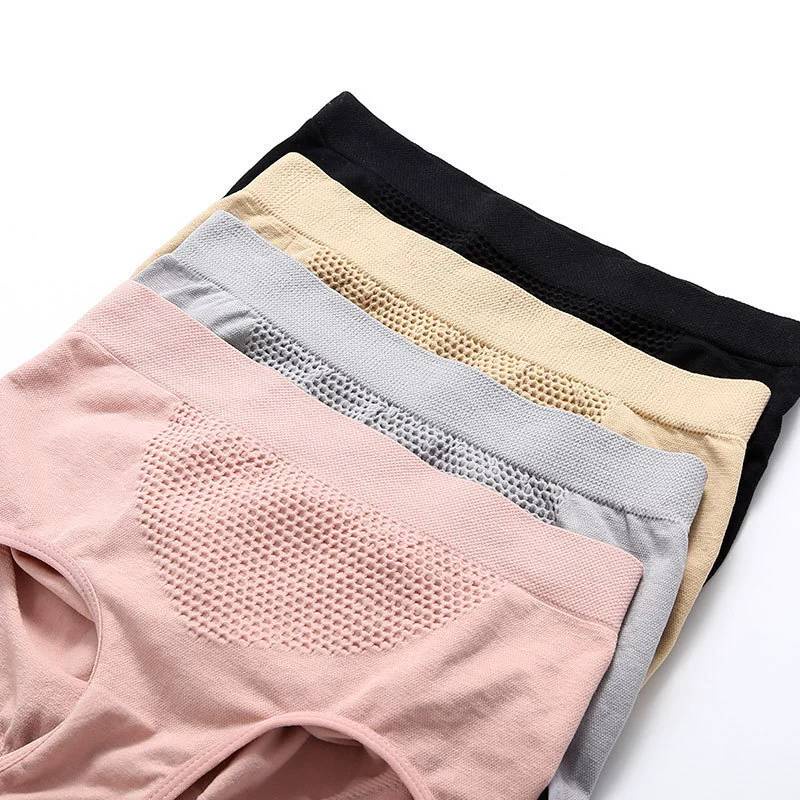 ภาพสินค้ากางเกงในผู้หญิง ผ้าทอ3D กางเกงใน เอวกลาง กระชับหน้าท้อง กางเกงในเก็บพุง ผ้าบางเบา เอวยางยืด จากร้าน braminshop บน Shopee ภาพที่ 4