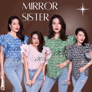 Code : 20927.5 เสื้ออัดพลีท เสื้อทรงเก๋ๆ งานป้าย Mirrorsister