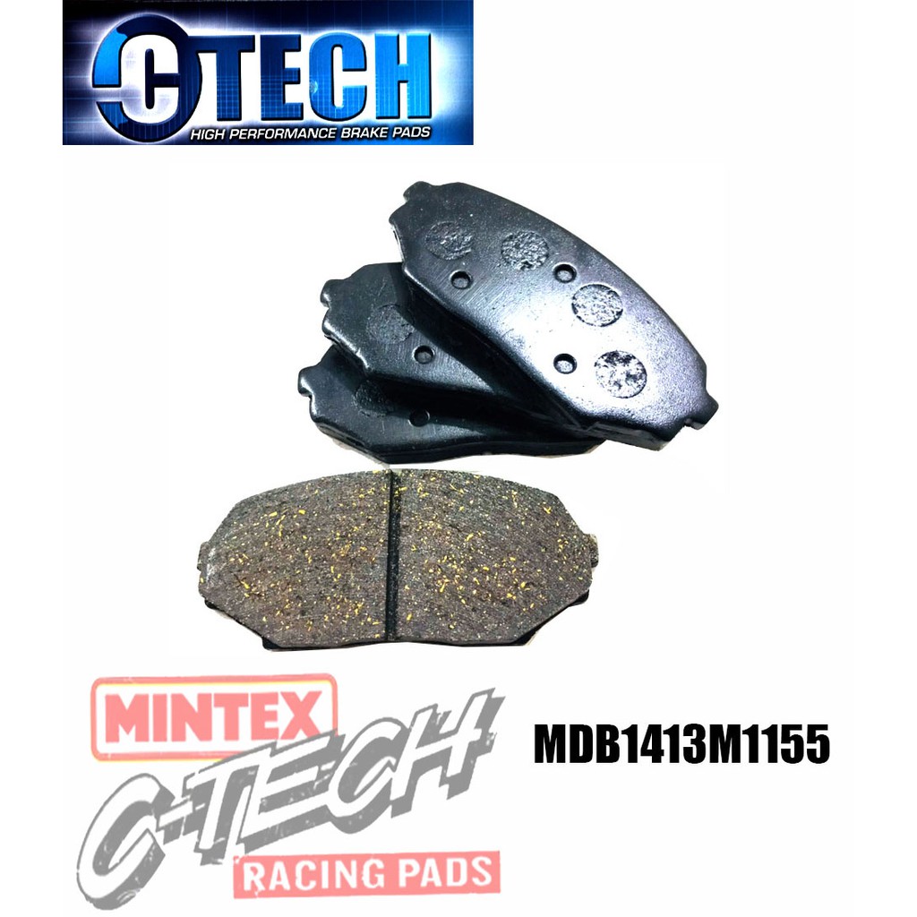 mintex-c-tech-ผ้าเบรคเกรด-hi-performance-ซี่รีย์-m1155-คู่หน้า-มาสด้า-mazda-mx5-miata-1-6i-ปี-1992