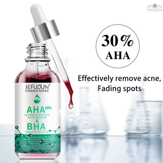 【DREAMER】 Face AHA 30% + BHA 2% Acne Removing Serum Repair Hyaluronic Acid Face Skin Care 30ml