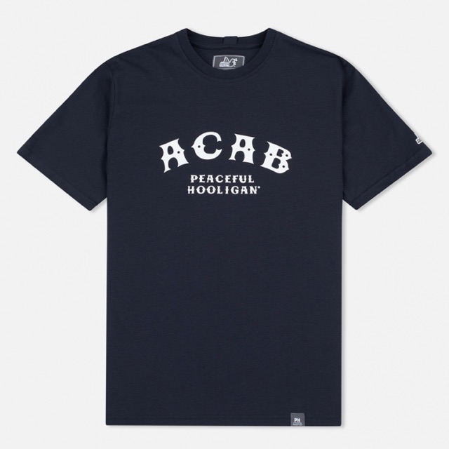 เสื้อยืด-ลาย-peaceful-hooligan-acab-สีดํา