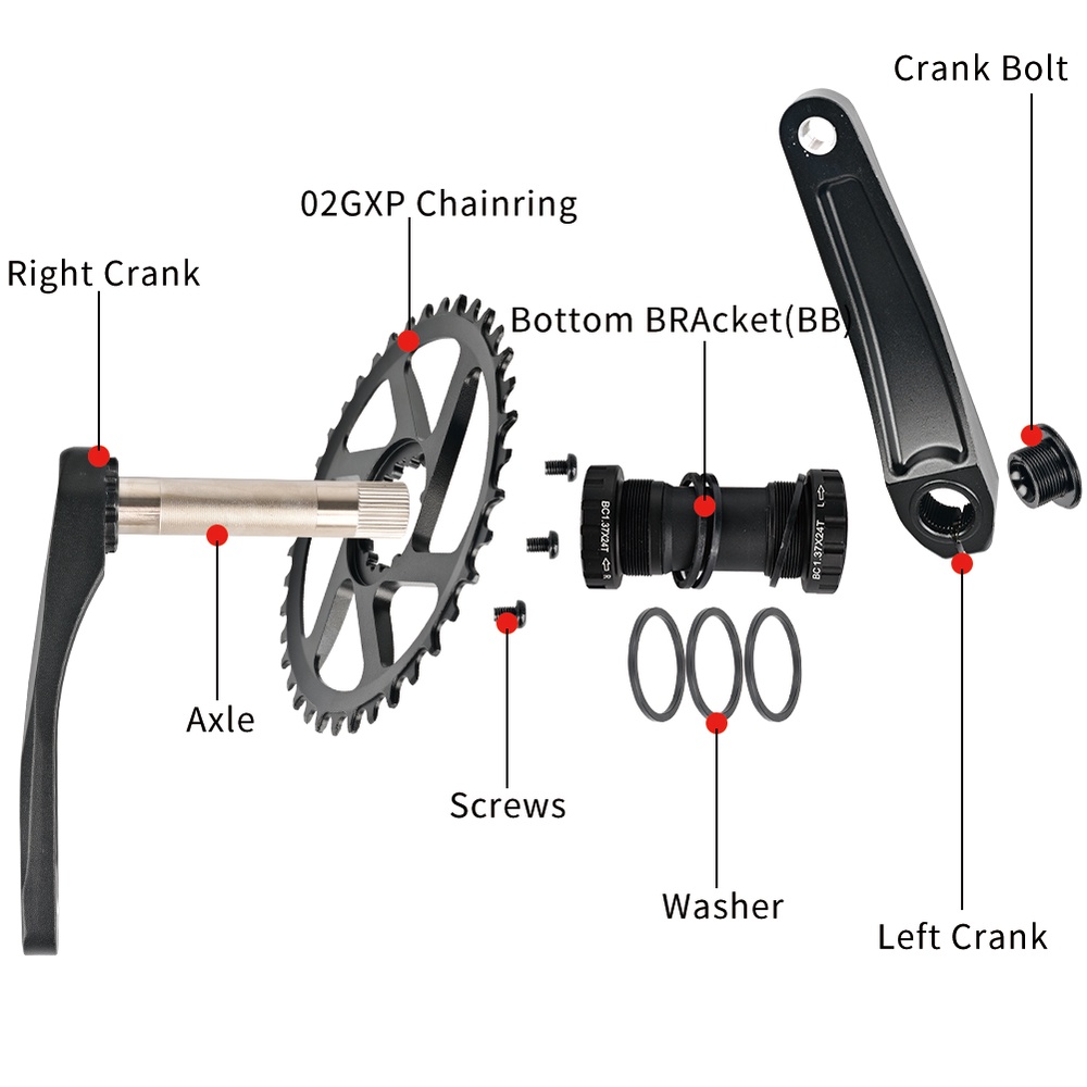 racework-ชุดข้อเหวี่ยงจักรยาน-170-175-มม-mtb-gxp-พร้อมใบจานหน้า-32t-34t-36t-38t-สําหรับ-sram-xx1-xo1-x1-gx-xo-x9