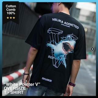 🔥ลดเพิ่ม 120.- CODE: VEKOC1🔥 - เสื้อยืด Oversize - "White Pointer V" | Velika