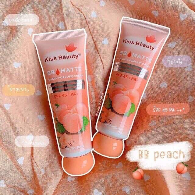 เซตคู่-แป้งพัฟ-hasaya-girl-matpowder-for-love-kiss-beauty-bb-matte-peachy-poreless-cream-บีบีครีมลูกพีช