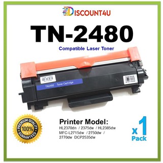 Discount4U ..Toner สินค้าเทียบเท่า ตลับหมึกเลเซอร์เทียบเท่ารุ่น TN-2480 ใช้กับ HL-2370dn/2375dw/HL2385dw DC