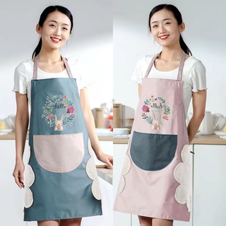 ⚡️พร้อมส่ง⚡️ผ้ากันเปื้อนกันน้ำสองชั้นเช็ดมือได้ ผ้ากันเปื้อนทําอาหาร Cooking Apron มีสไตล์ลายการ์ตูนน่ารัก