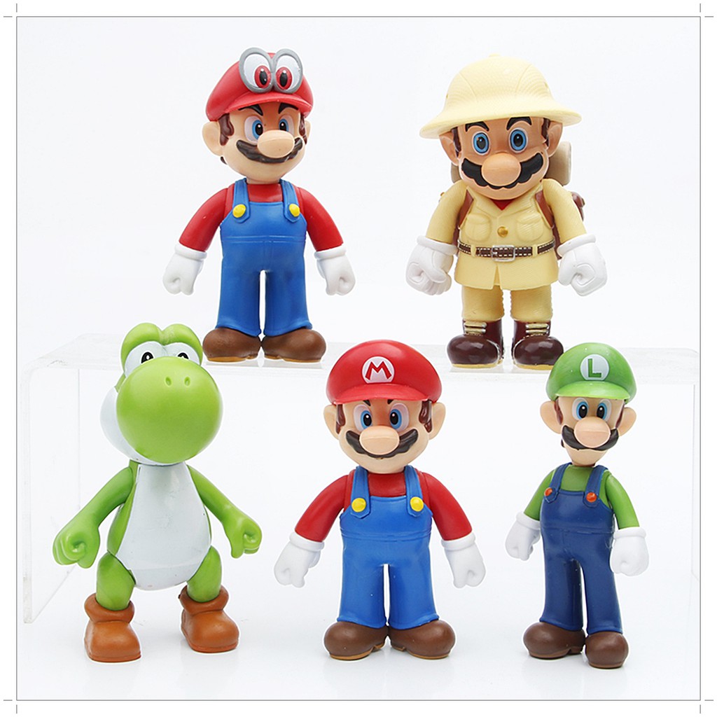 โมเดล-super-mario-มาริโอ-ลุยจิ-ยอร์ซี่-ขนาดความสูง-12-cm-ผลิตจากพลาสติกคุณภาพดี-งานสวย-หมุนแขนได้