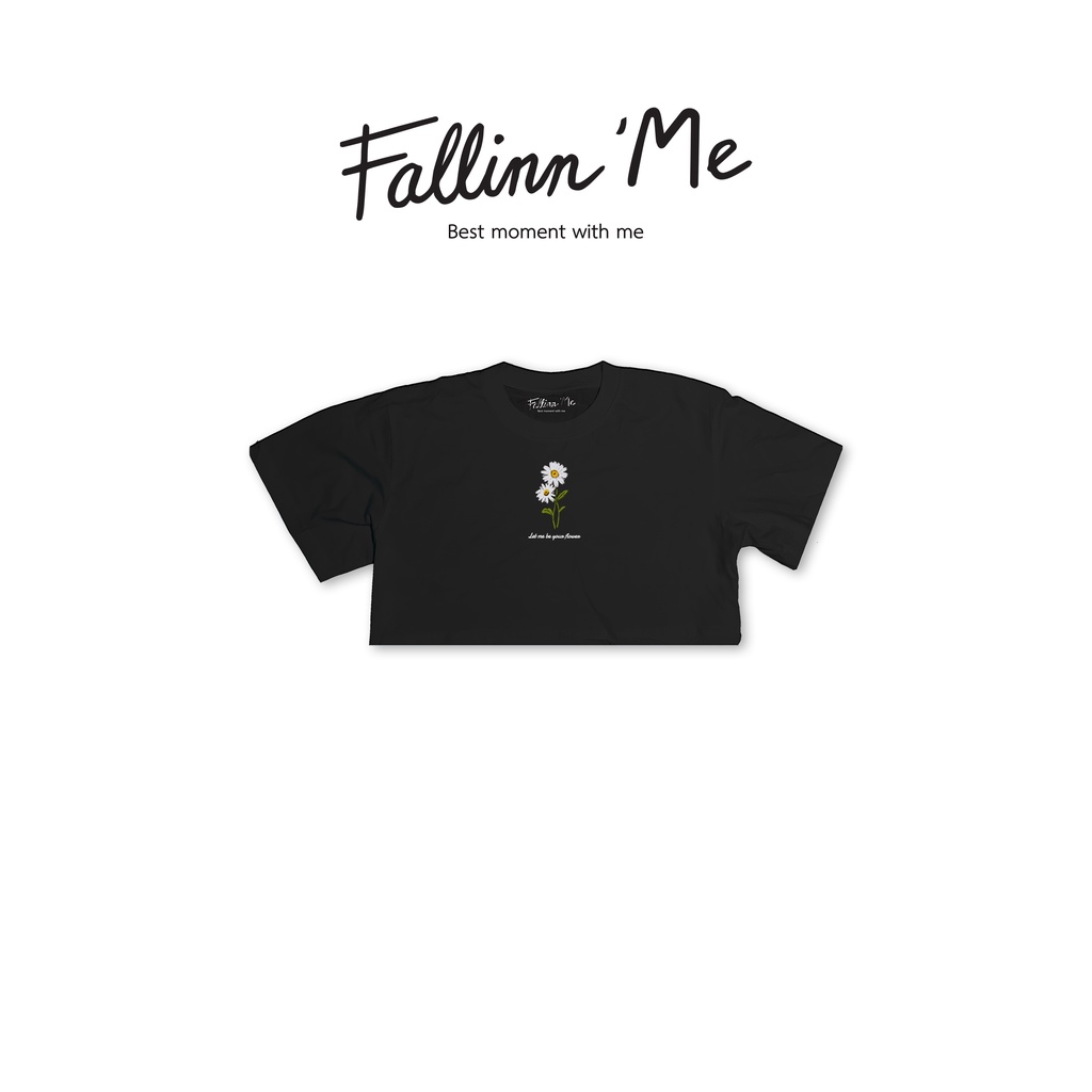 fallinnme-เสื้อยืดแขนสั้น-daisy-crop