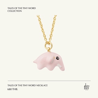 FAIRY TALES - Tales of the tiny word Necklace สร้อยคอรูปสัตว์ / สร้อยคอช้าง จี้ช้างหลายสี พร้อมส่ง