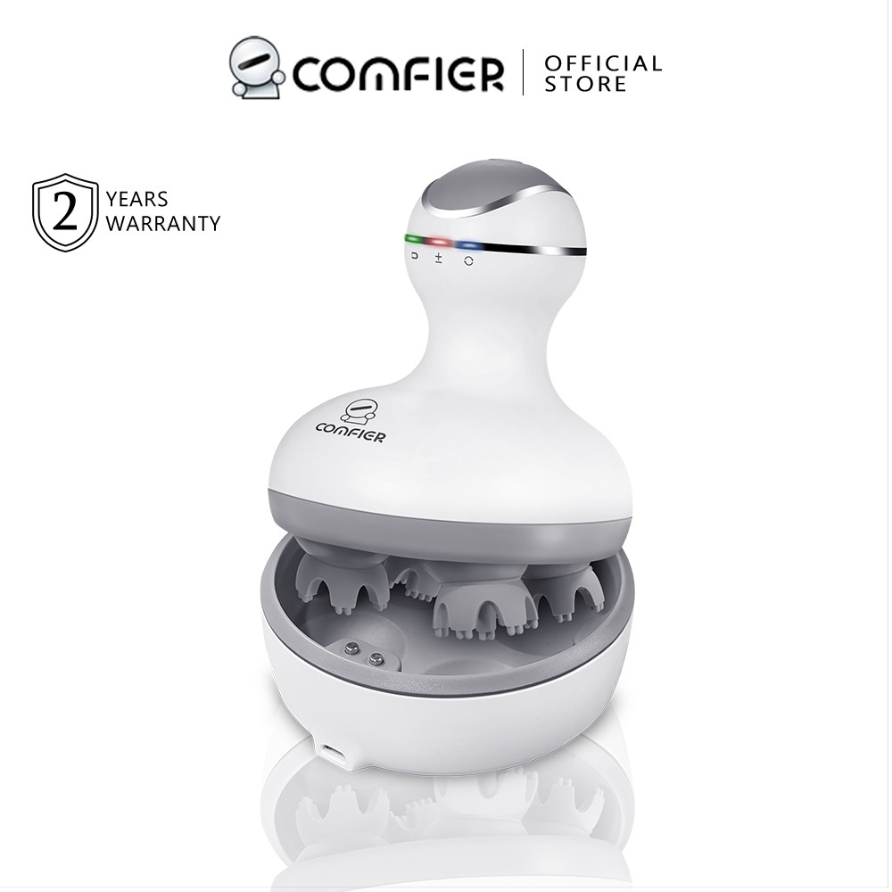 comfier-เครื่องนวดศีรษะไฟฟ้าแบบไร้สาย-เครื่องนวดหนังศีรษะแบบพกพา-ทำความสะอาดอย่างล้ำลึกผ่อนคลายความเครียด-cf-4902