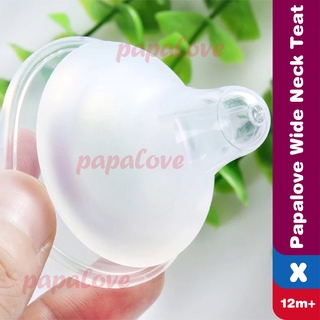 Papalove | 1Pcs จุกนมที่ใช้ร่วมกับขวดนมคอกว้าง Pigeon ของแท้ ซอฟท์ทัช รุ่นพลัส size S M L X แพ็ค 1 ชิ้น Papalove Wide Neck Teat Nipple จุกนมคอกว้างสำหรับเด็กแรกเกิดถึง 36 เดือน