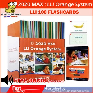 *ไม่มีกล่อง*หนังสือภาษาอังกฤษเล่มเล็ก สำหรับเด็กอนุบาล LLI Orange System 2020 70 เล่ม +ไฟล์เสียง +Flashcards