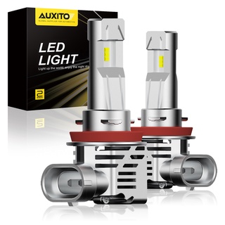 Auxito หลอดไฟหน้ารถยนต์ LED H11 H8 สีขาว สําหรับรถยนต์ 30W 6500K 12000LM 9005 9006 H4 H7 H13 HB3 HB4 2 ชิ้น